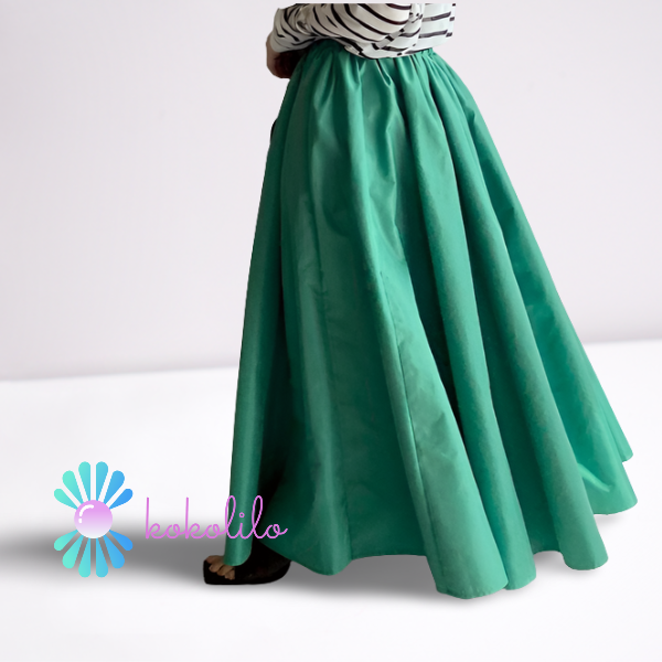 SALE【Green skirt】グリーンギャザースカート